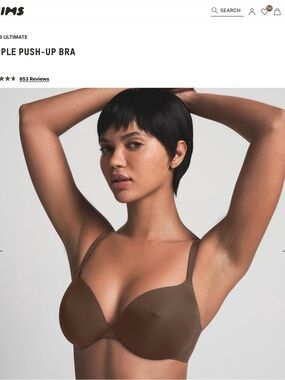 SKIMS Ultimate Nipple Push Up Bra in Brown